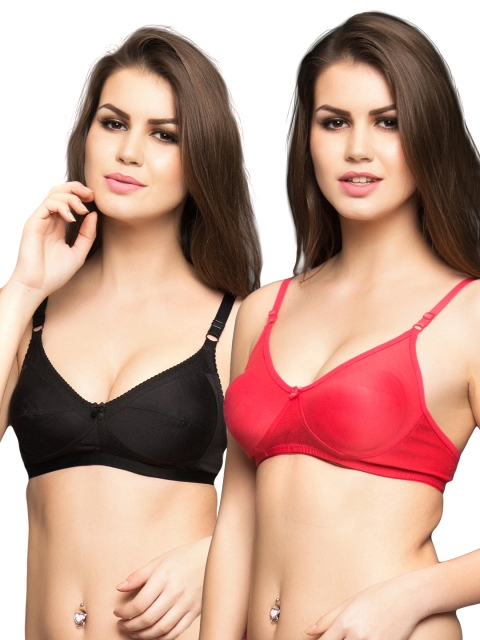 

Clovia Pack of 2 Bras BRC249P4440B, Black