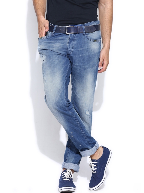 

Jack & Jones Blue Distressed Slim Jeans