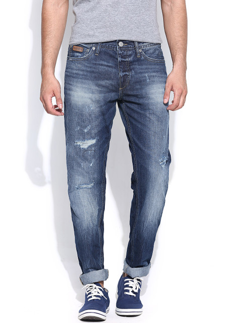 

Jack & Jones Distressed Comfort Fit Jeans, Blue