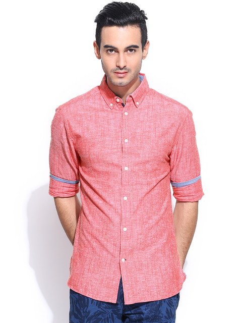 

Jack & Jones Coral Red Slim Casual Shirt