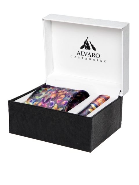 

Alvaro Castagnino Men Multicoloured Printed Accessory Gift Set, Multi