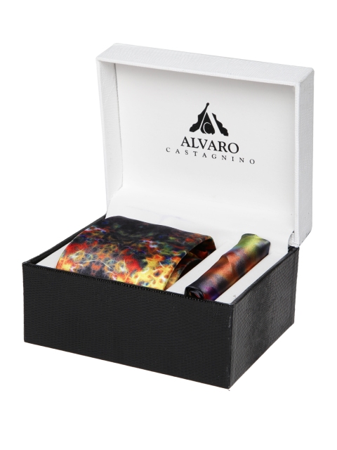 

Alvaro Castagnino Men Multicoloured Printed Accessory Gift Set, Multi