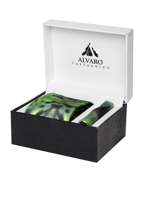 

Alvaro Castagnino Men Green & Black Printed Accessory Gift Set