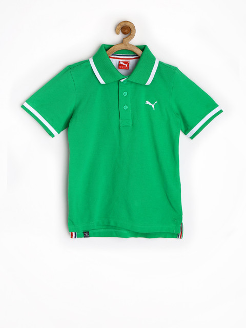 

PUMA Boys Green Polo T-shirt