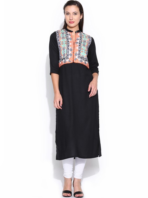 

W Women Black Kurta