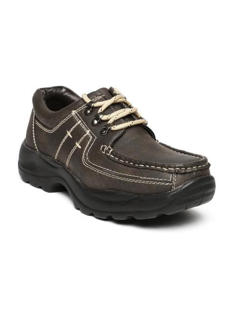 

blu FROG Men Dark Brown Casual Shoes