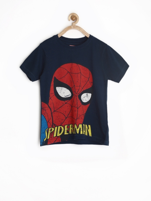 

Flying Machine Marvel Boys Navy Spiderman Print T-shirt, Navy blue