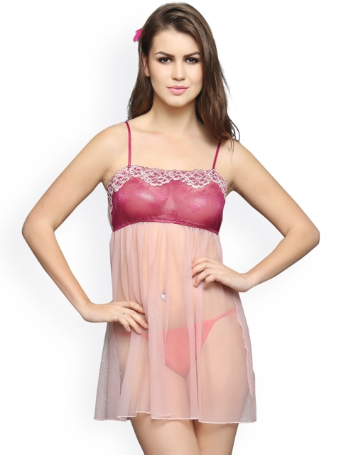 

Clovia Pink Baby Dolls NS0329P62S
