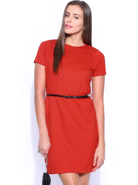 

Miss Chase Red Jersey Dress with Belt