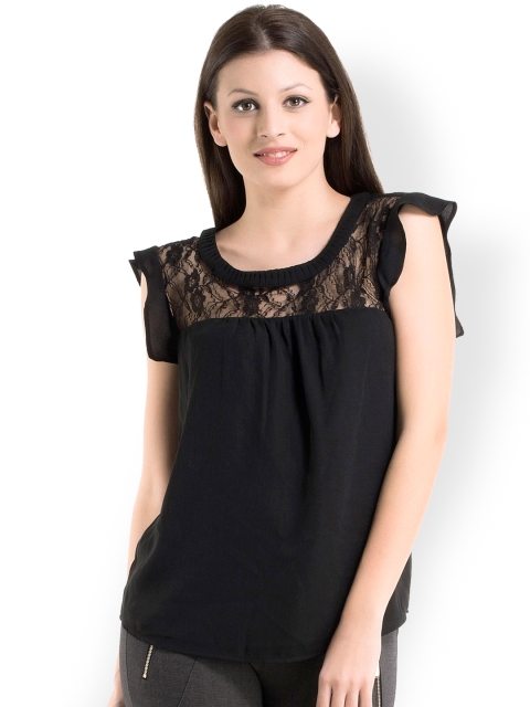 

Kazo Women Black Lace Top