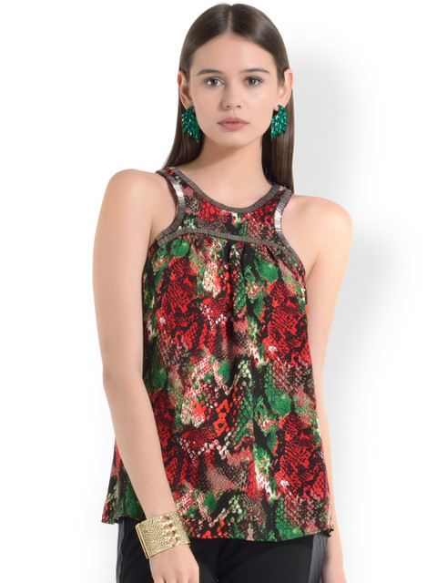 

Kazo Women Multicoloured Snake Print Top, Multi