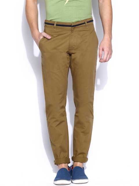 

People Khaki Relaxed Fit Trousers