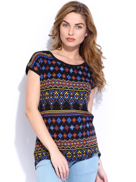 

Tokyo Talkies Women Black Printed T-shirt