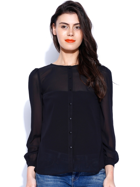 

ONLY Black Sheer Shirt