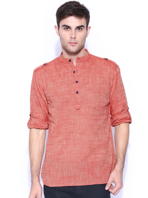 

Svanik Men Red Short Kurta