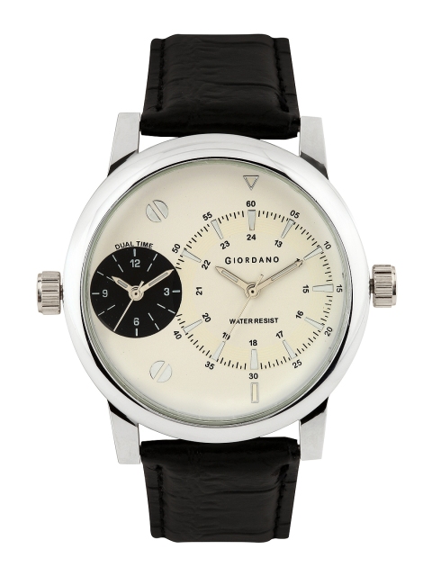 

GIORDANO Special Collection Men White & Black Dual Dial Watch 60056 DTL