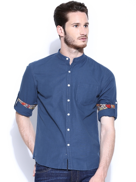 

Flying Machine Blue Casual Shirt