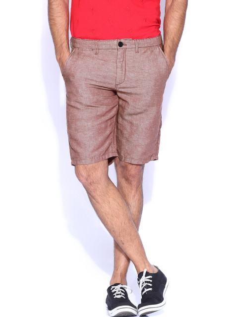 

Jack & Jones Maroon Linen Shorts