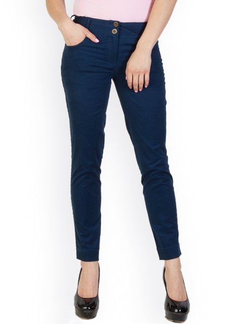 

Rider Republic Women Navy Solid Trousers, Navy blue