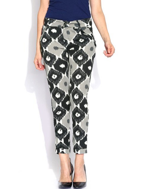 

Tokyo Talkies Black & Grey Printed Trousers