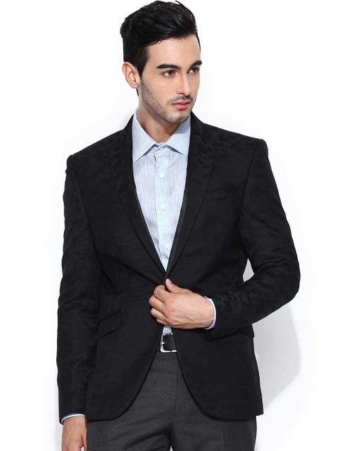 

Blackberrys Black Regular Fit Single-Breasted Casual Blazer