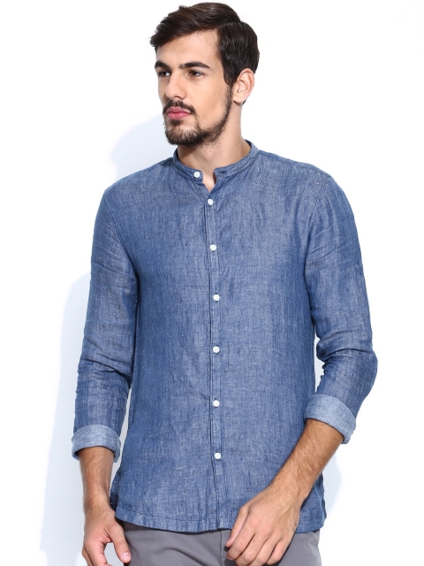 

Blackberrys Blue Trim Fit Casual Shirt