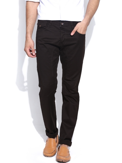 

Blackberrys Brown Ultra Low-Rise Casual Trousers