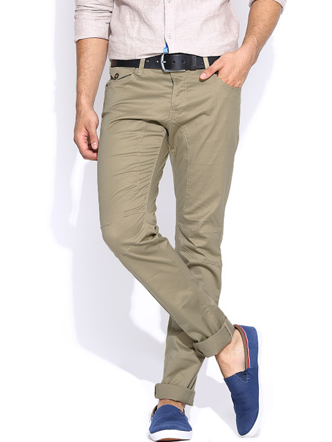 

Blackberrys Beige Ultra Low-Rise Casual Trousers