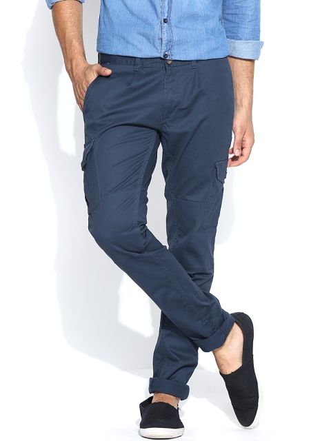 

Blackberrys Navy Slim Fit Cargo Trousers, Navy blue