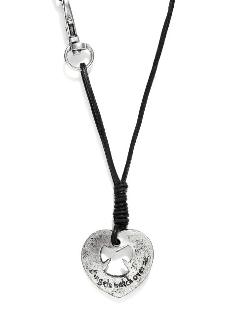 

Unknown by Ayesha Men Black & Silver-Toned Necklace
