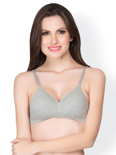 

Clovia Grey Full Coverage Bra BR0259P0140B