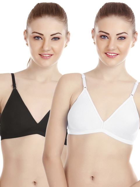 

Tween Pack of 2 Full Coverage T-shirt Bras TW-252, White
