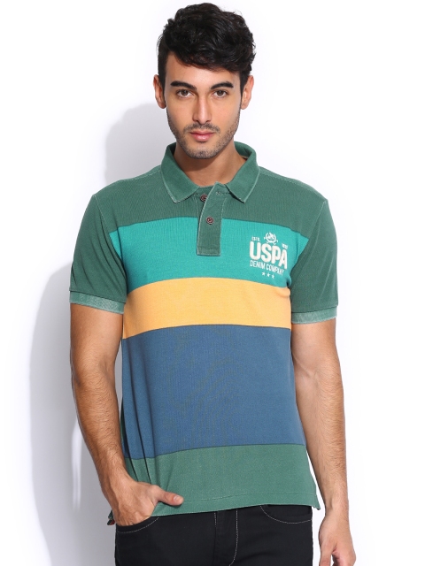 

U.S. Polo Assn. Denim Co. Green & Blue Polo T-shirt