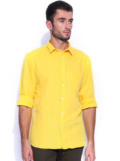 

IZOD Yellow Linen Casual Shirt