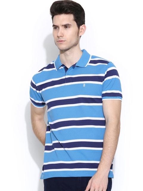 

IZOD Blue & White Striped Polo T-shirt