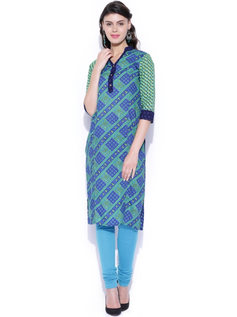 

Vishudh Blue Printed Kurta