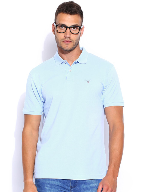 

GANT Light Blue Solid Polo T-shirt