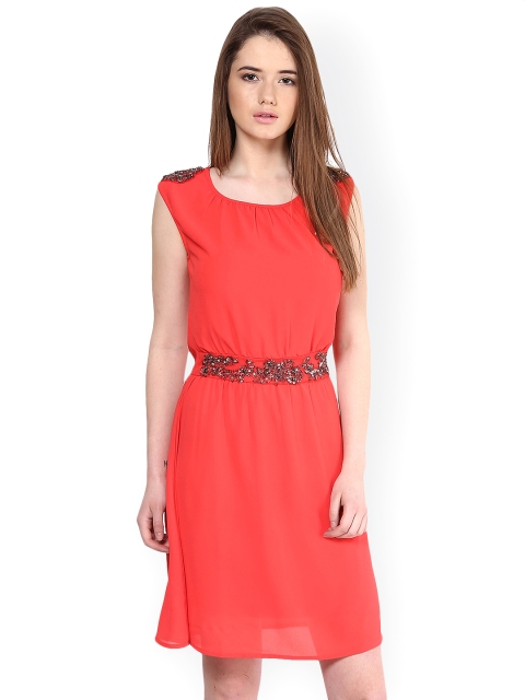 

Harpa Orange Fit & Flare Dress