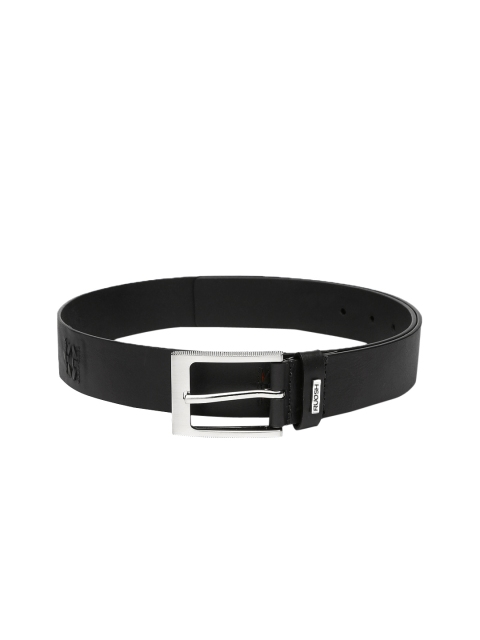 

Ruosh Men Black Leather Belt