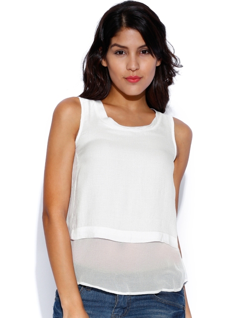 

ONLY Off-White Sheer Top