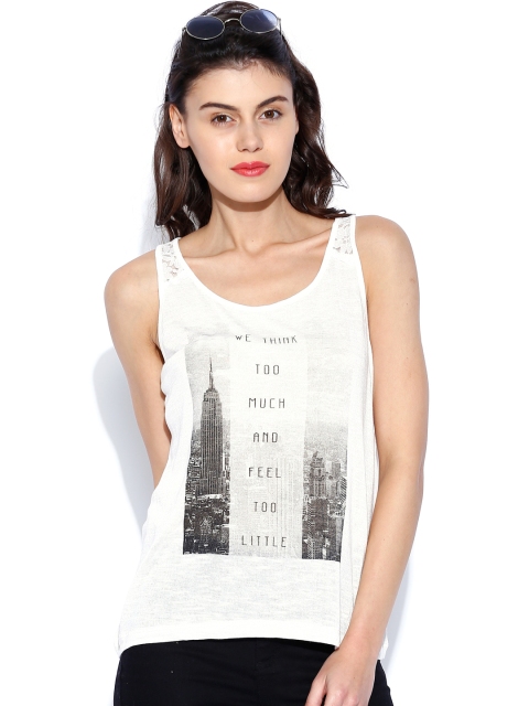 

ONLY Off-White Printed Top