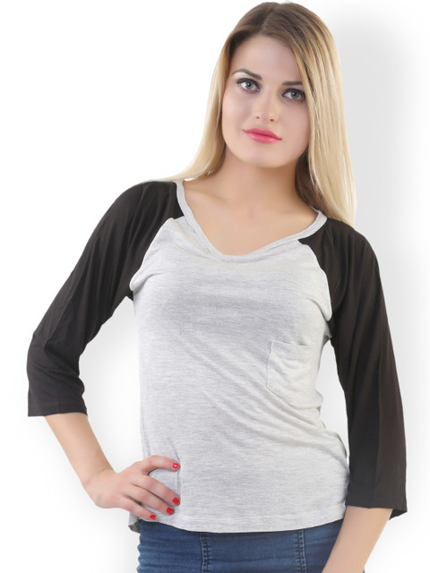 

Belle Fille Grey & Black Top
