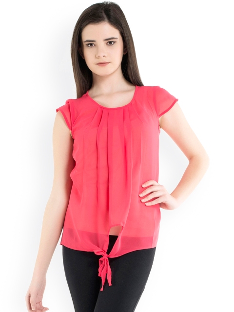 

Kazo Pink Pleated Top