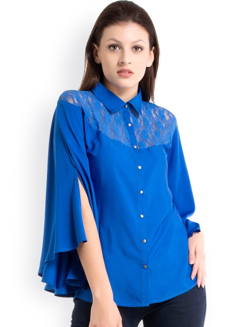 

Kazo Blue Missy Bell Sleeved Shirt