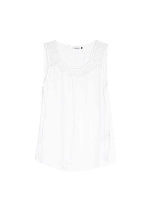 

ONLY White Lace Yoke Top
