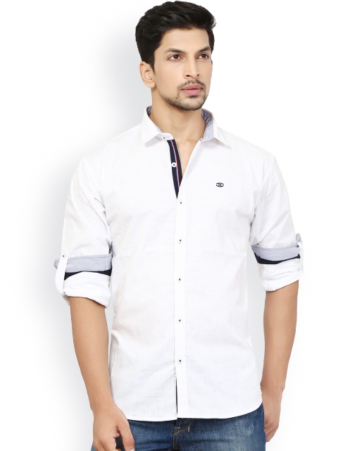 White Casual Slim Fit Shirt Image