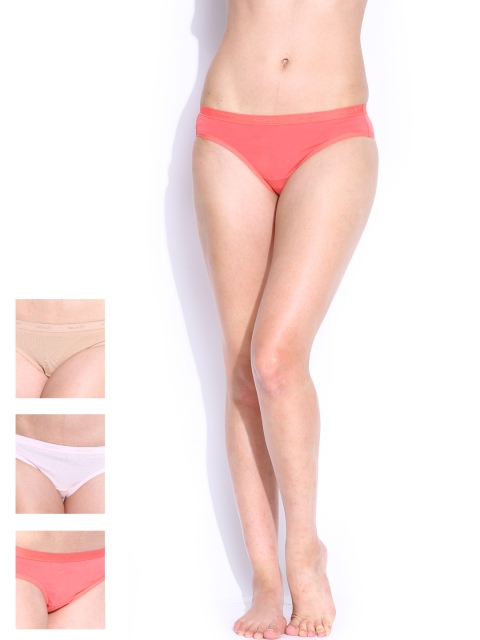 

Amante Women Pack of 3 Briefs PPK16118, Coral