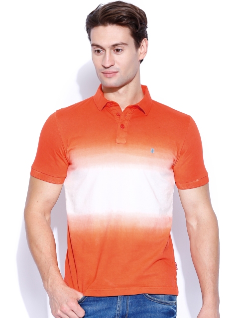 

IZOD Orange & White Ombre-Dyed Polo T-shirt