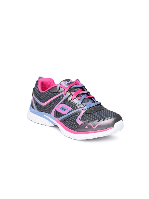 

Skechers Girls Grey Jump Upz Running Shoes