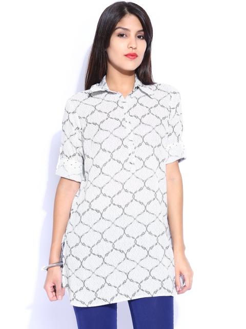 

Fabindia Off-White Hand Block Print Tunic
